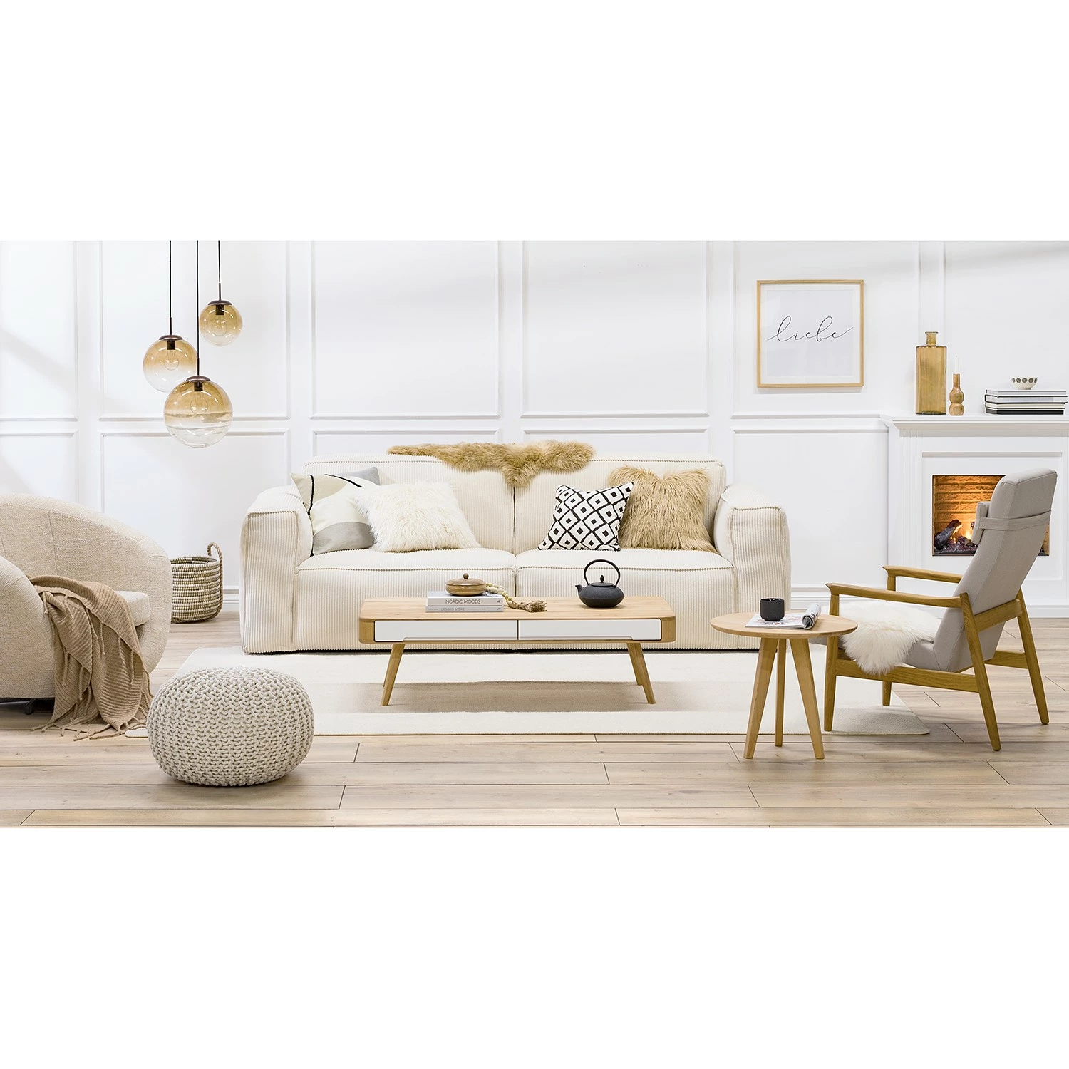 Studio Copenhagen Table basse Loca II - Chêne sauvage partiellement massif - Chêne sauvage / Blanc 4 Studio Copenhagen Table basse Loca II - Chêne sauvage partiellement massif - Chêne sauvage / Blanc – Image 2