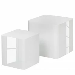 Fredriks Tables d’appoint Square (lot de 2) - Blanc brillant