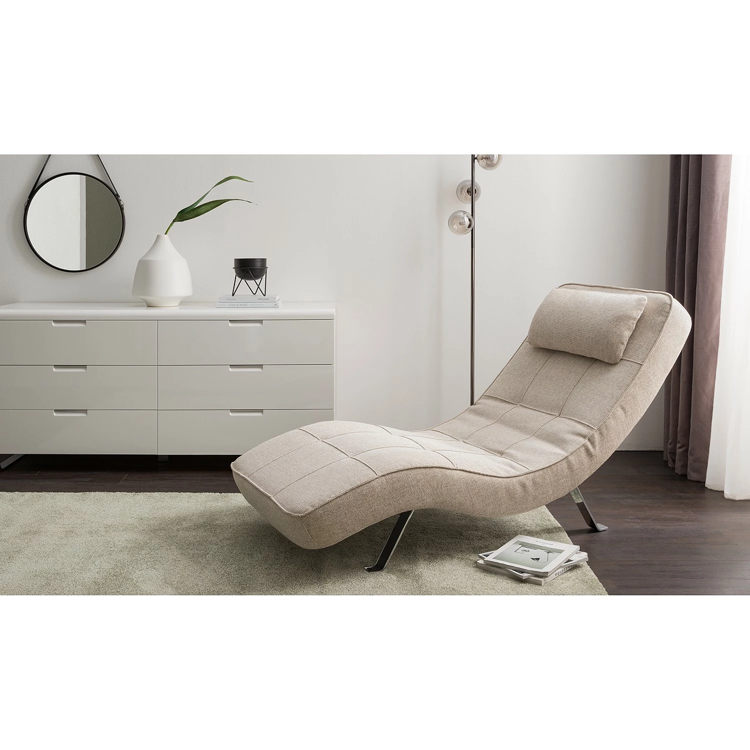 Fredriks Fauteuil de relaxation Long Island Tissu - Tissu Parsa : Beige-Gris 3 Fredriks Fauteuil de relaxation Long Island Tissu - Tissu Parsa : Beige-Gris – Image 2