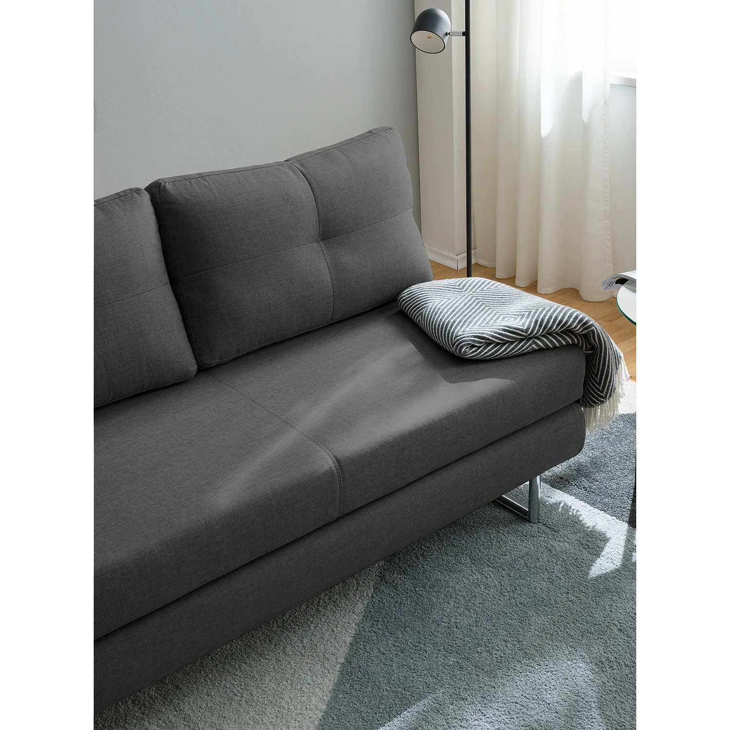 Fredriks Canapé convertible Newheaven Tissu - Tissu Lyn: Gris foncé 22 Fredriks Canapé convertible Newheaven Tissu - Tissu Lyn: Gris foncé – Image 20