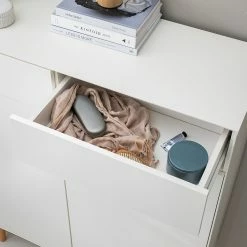 Mørteens Meuble à chaussures Lindholm II - Partiellement en chêne massif - Blanc -loftscape Boutique 1000008078 200916 16053800016 DETAILS P000000001000008078