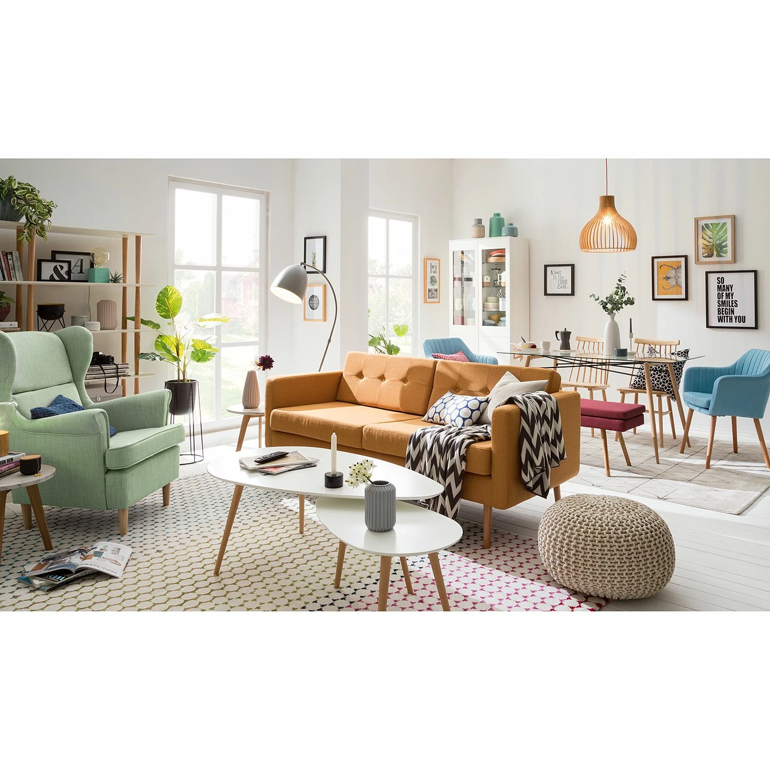 Mørteens Table basse Lilja I (lot de 2) - Partiellement en hêtre massif - Blanc mat 5 Mørteens Table basse Lilja I (lot de 2) - Partiellement en hêtre massif - Blanc mat – Image 3