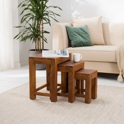 Ars Natura Tables d’appoint Ohio (3 éléments) - Sheesham massif ciré -loftscape Boutique 1000008721 210518 15225400002 MOOD DETAILS P000000001000008721 mood