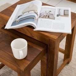 Ars Natura Tables d’appoint Ohio (3 éléments) - Sheesham massif ciré -loftscape Boutique 1000008721 210518 15225400005 DETAILS P000000001000008721