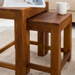 Ars Natura Tables d’appoint Ohio (3 éléments) - Sheesham massif ciré -loftscape Boutique 1000008721 210518 15225400011 DETAILS P000000001000008721