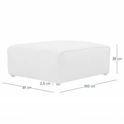 Studio Copenhagen Repose-pieds capitonné HUDSON - Tissu Saia: Gris clair -loftscape Boutique 1000011005 220909 500 SKETCH DETAILS P000000001000011005 sketch