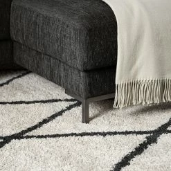 Fredriks Canapé d’angle Summer - Tissu Madu: Noir - Méridienne courte à droite (vue de face) - Sans fonction couchage -loftscape Boutique 1000012446 220802 050 DETAILS P000000001000012446