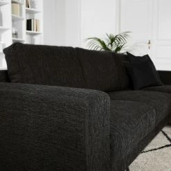 Fredriks Canapé d’angle Summer - Tissu Madu: Noir - Méridienne courte à droite (vue de face) - Sans fonction couchage -loftscape Boutique 1000012446 220802 070 DETAILS P000000001000012446