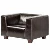 Maison Belfort Fauteuil Nespolo - Cuir véritable marron foncé -loftscape Boutique 1000014955 220208 154655000010 IMAGE P000000001000014955