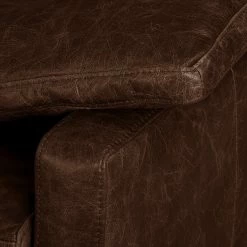 Ars manufacti Canapé Horley (3 places) - Cuir véritable - Marron foncé -loftscape Boutique 1000015077 211215 092022000244 DETAILS P000000001000015077