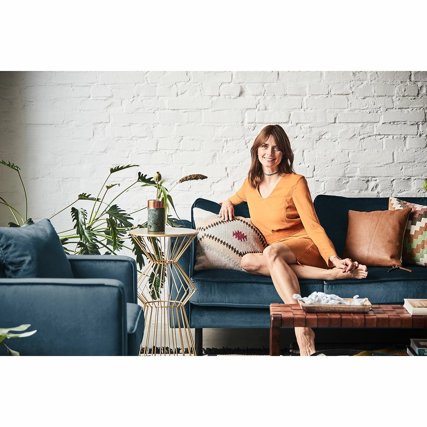 Eva Padberg Collection Canapé Edina (3 places) - Bleu foncé 5 Eva Padberg Collection Canapé Edina (3 places) - Bleu foncé – Image 3