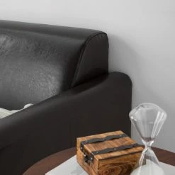 Maison Belfort Canapé Fragola (3 places) - Cuir véritable Marron foncé -loftscape Boutique 1000015214 201127 16483100052 DETAILS P000000001000015214