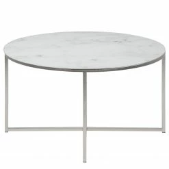 Fredriks Table basse Katori III - Imitation marbre blanc / Chrome -loftscape Boutique 1000015595 200610 06431200004 DETAILS P000000001000015595