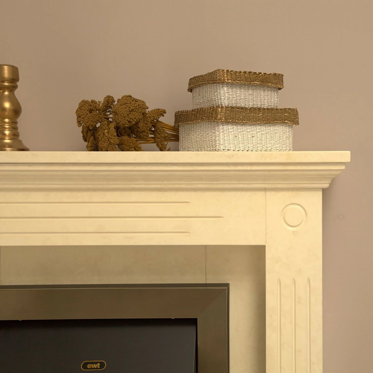 Montreux Cheminée électrique Washington - Crème / Beige marbré 8 Montreux Cheminée électrique Washington - Crème / Beige marbré – Image 6