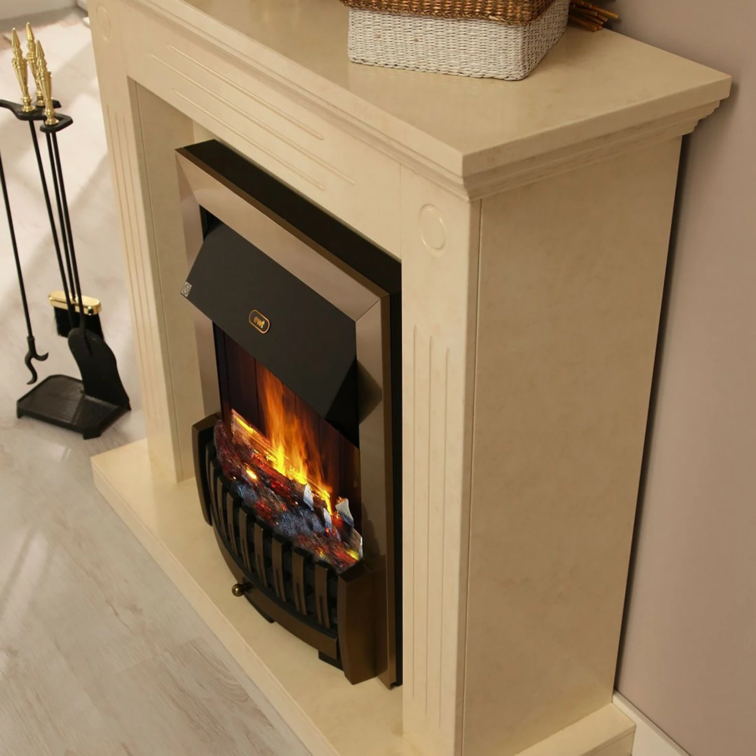 Montreux Cheminée électrique Washington - Crème / Beige marbré 11 Montreux Cheminée électrique Washington - Crème / Beige marbré – Image 9