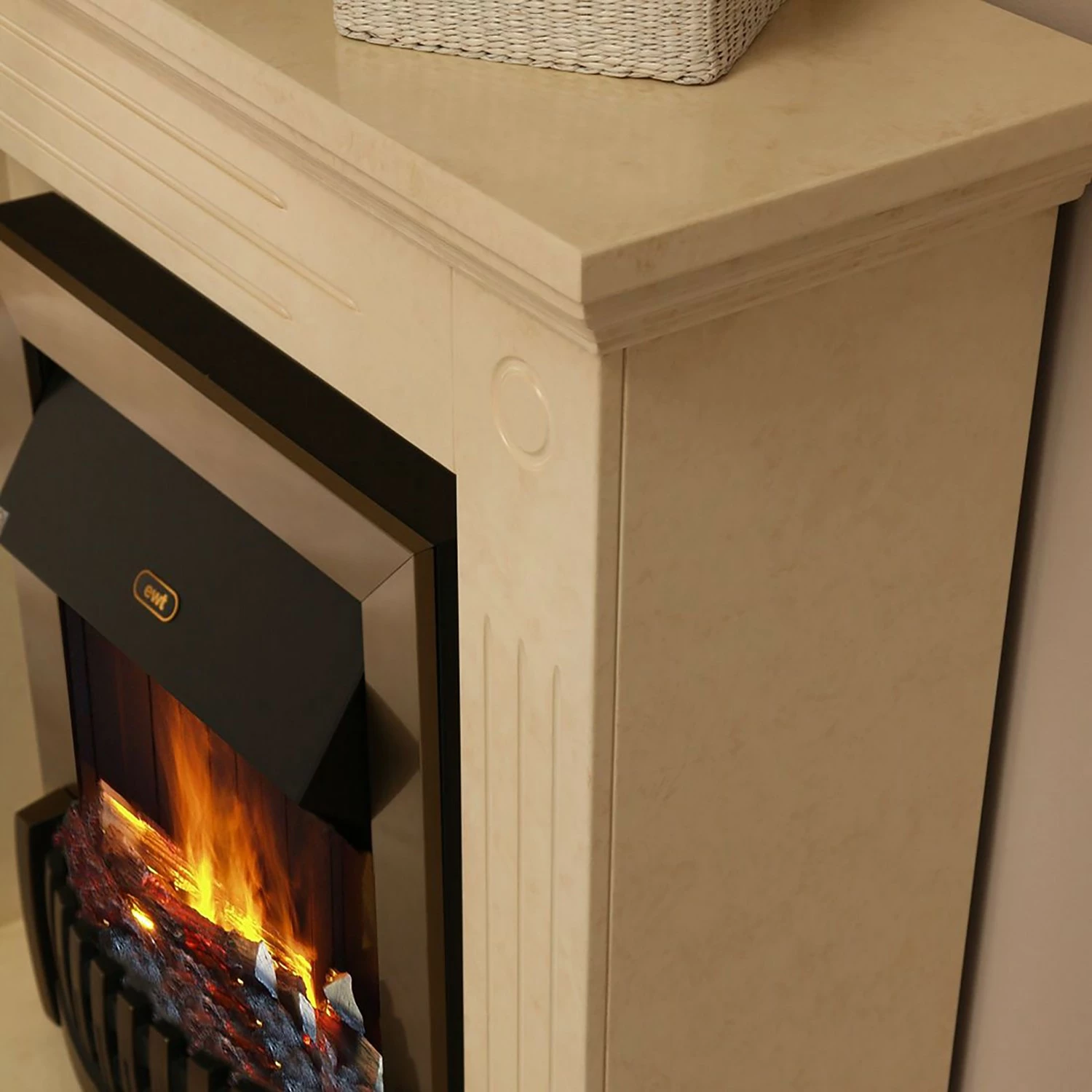 Montreux Cheminée électrique Washington - Crème / Beige marbré 12 Montreux Cheminée électrique Washington - Crème / Beige marbré – Image 10