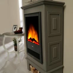 Montreux Cheminée électrique Waldhof - Tulipier partiellement massif - Gris -loftscape Boutique 1000017447 220614 060 DETAILS P000000001000017447