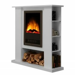 Montreux Cheminée électrique Marilyn - Blanc brillant - Verni