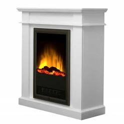 Montreux Cheminée électrique Osto - Vernis blanc brillant