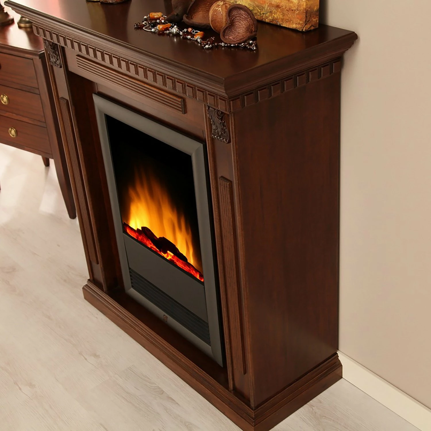 Montreux Cheminée électrique Abda - Marron colonial 8 Montreux Cheminée électrique Abda - Marron colonial – Image 6