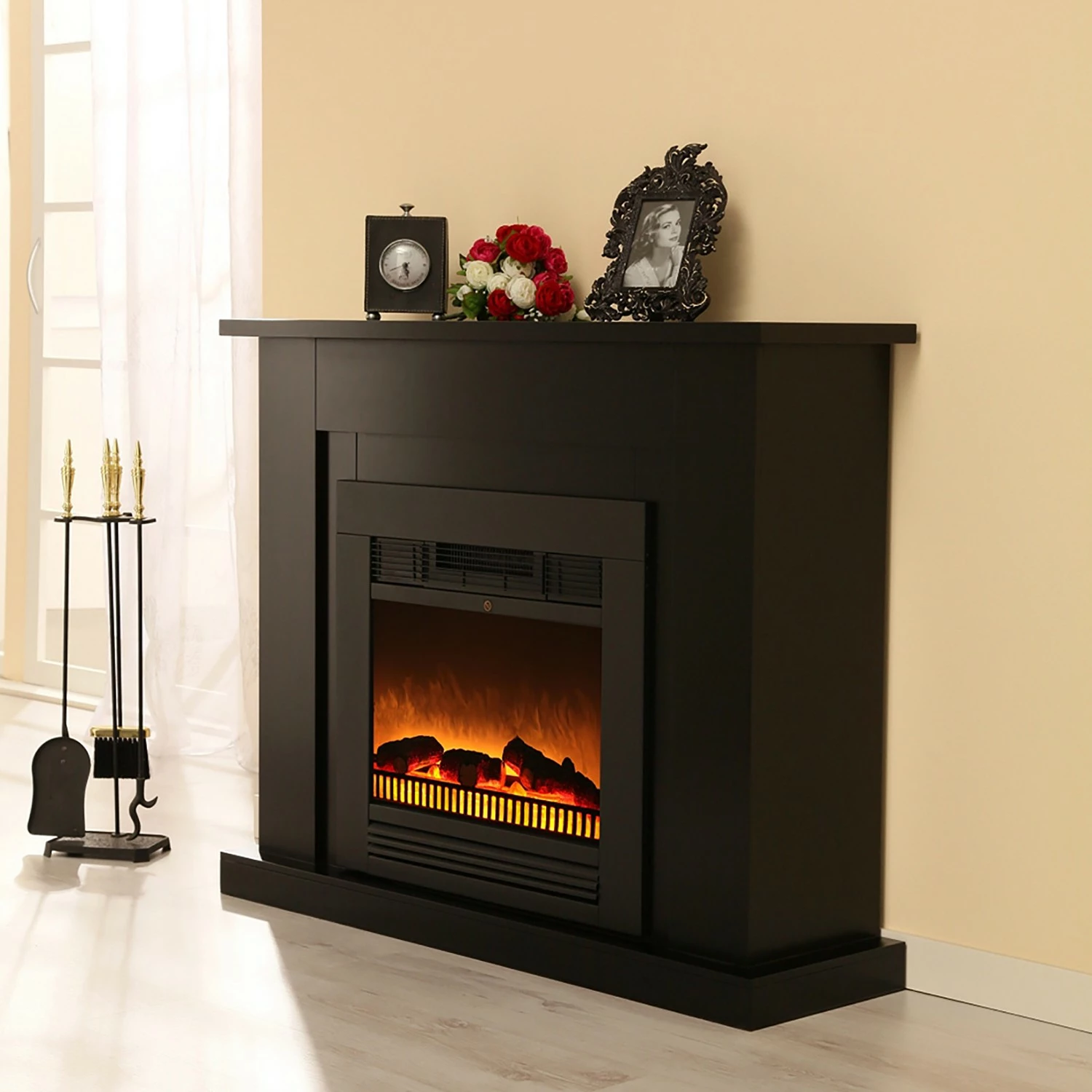 Montreux Cheminée électrique Shanghai - Verni noir mat et soyeux, anthracite 5 Montreux Cheminée électrique Shanghai - Verni noir mat et soyeux, anthracite – Image 3