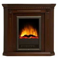 Montreux Cheminée électrique Neptun - Marron foncé