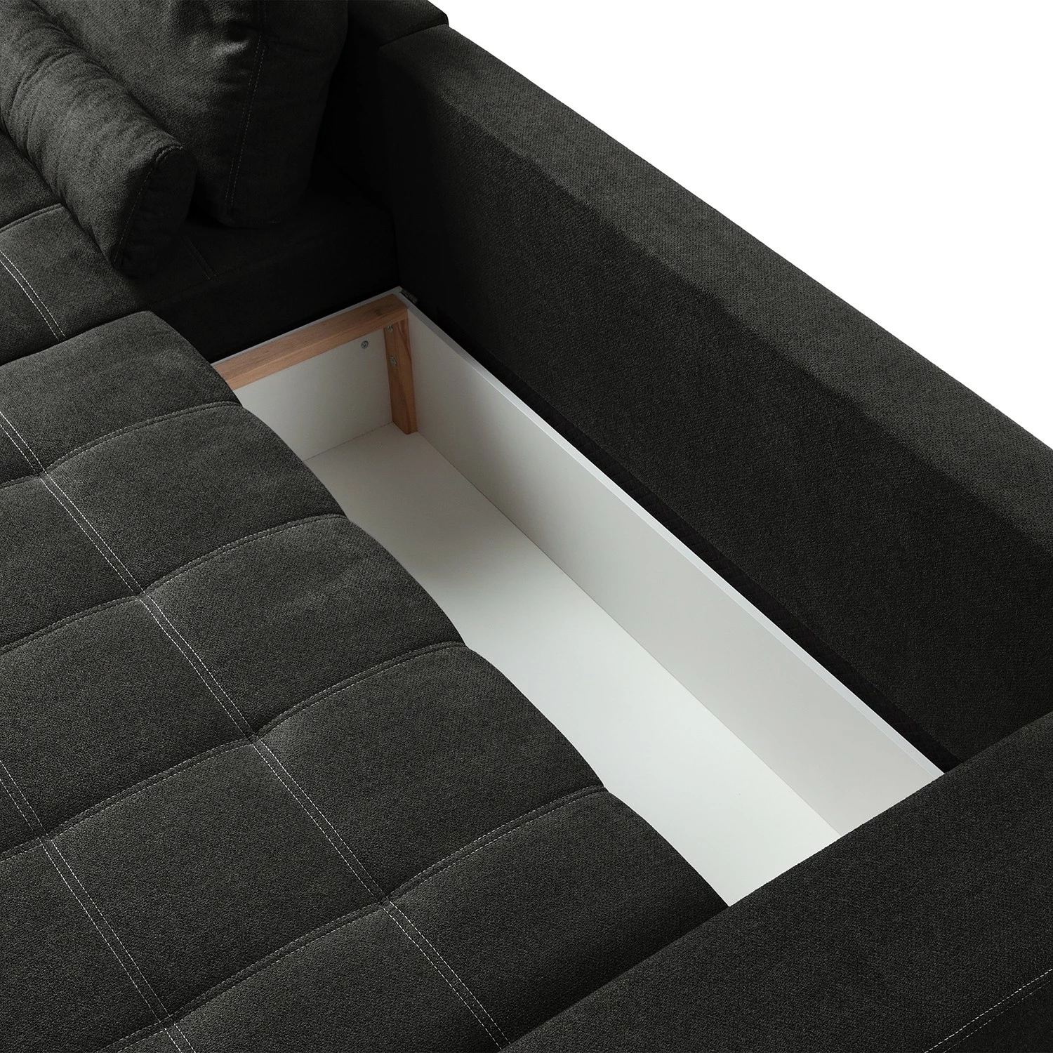 Fredriks Canapé d'angle Galilea (convertible) - Microfibre Bobil: Gris foncé 19 Fredriks Canapé d'angle Galilea (convertible) - Microfibre Bobil: Gris foncé – Image 17