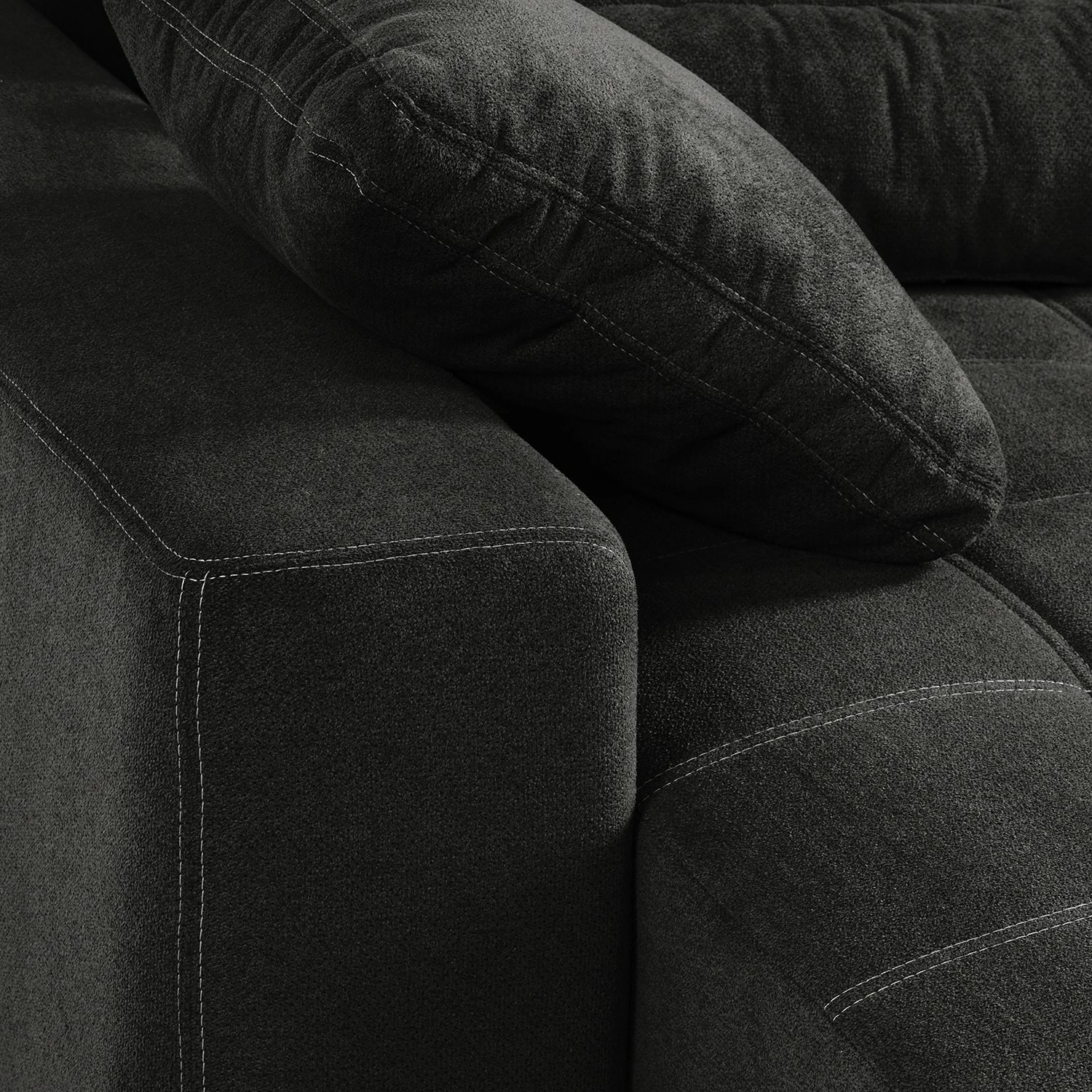 Fredriks Canapé d'angle Galilea (convertible) - Microfibre Bobil: Gris foncé 23 Fredriks Canapé d'angle Galilea (convertible) - Microfibre Bobil: Gris foncé – Image 21