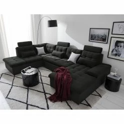 Fredriks Canapé panoramique Puntiro I - Tissu - Cuir synthétique Lilo / Tissu structuré Satur: Noit / Anthracite - Méridienne courte à droite / longue à gauche (vue de face) 47 Fredriks Canapé panoramique Puntiro I - Tissu - Cuir synthétique Lilo / Tissu structuré Satur: Noit / Anthracite - Méridienne courte à droite / longue à gauche (vue de face) -loftscape Boutique 1000021539 210614 18402000093 DETAILS P000000001000021539