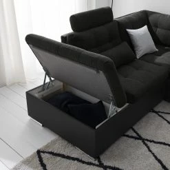 Fredriks Canapé panoramique Puntiro I - Tissu - Cuir synthétique Lilo / Tissu structuré Satur: Noit / Anthracite - Méridienne courte à droite / longue à gauche (vue de face) 49 Fredriks Canapé panoramique Puntiro I - Tissu - Cuir synthétique Lilo / Tissu structuré Satur: Noit / Anthracite - Méridienne courte à droite / longue à gauche (vue de face) -loftscape Boutique 1000021539 210614 18402000095 DETAILS P000000001000021539