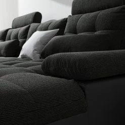 Fredriks Canapé panoramique Puntiro I - Tissu - Cuir synthétique Lilo / Tissu structuré Satur: Noit / Anthracite - Méridienne courte à droite / longue à gauche (vue de face) 53 Fredriks Canapé panoramique Puntiro I - Tissu - Cuir synthétique Lilo / Tissu structuré Satur: Noit / Anthracite - Méridienne courte à droite / longue à gauche (vue de face) -loftscape Boutique 1000021539 210614 18402000099 DETAILS P000000001000021539