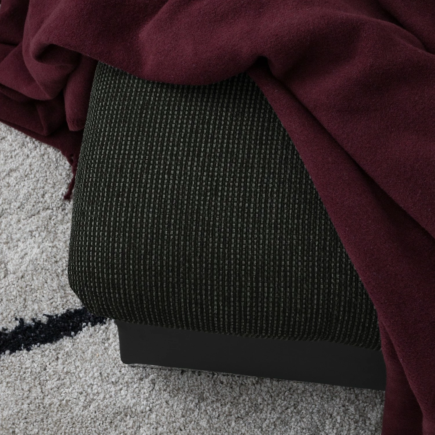 Fredriks Canapé panoramique Puntiro I - Tissu - Cuir synthétique Lilo / Tissu structuré Satur: Noit / Anthracite - Méridienne courte à droite / longue à gauche (vue de face) 22 Fredriks Canapé panoramique Puntiro I - Tissu - Cuir synthétique Lilo / Tissu structuré Satur: Noit / Anthracite - Méridienne courte à droite / longue à gauche (vue de face) – Image 20