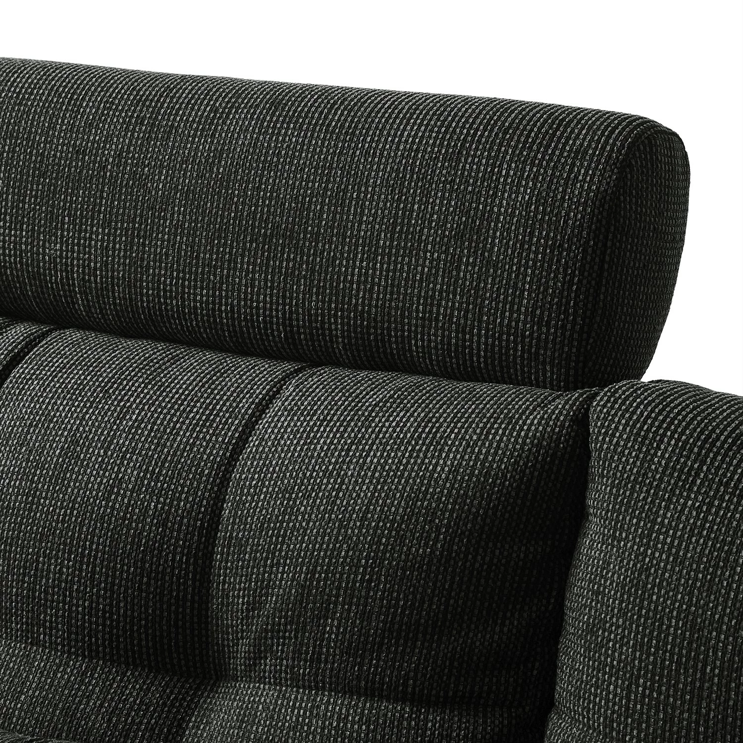 Fredriks Canapé panoramique Puntiro I - Tissu - Cuir synthétique Lilo / Tissu structuré Satur: Noit / Anthracite - Méridienne courte à droite / longue à gauche (vue de face) 25 Fredriks Canapé panoramique Puntiro I - Tissu - Cuir synthétique Lilo / Tissu structuré Satur: Noit / Anthracite - Méridienne courte à droite / longue à gauche (vue de face) – Image 23