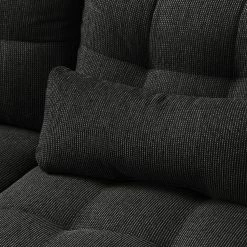 Fredriks Canapé panoramique Puntiro I - Tissu - Cuir synthétique Lilo / Tissu structuré Satur: Noit / Anthracite - Méridienne courte à droite / longue à gauche (vue de face) 60 Fredriks Canapé panoramique Puntiro I - Tissu - Cuir synthétique Lilo / Tissu structuré Satur: Noit / Anthracite - Méridienne courte à droite / longue à gauche (vue de face) -loftscape Boutique 1000021539 210614 18402000106 DETAILS P000000001000021539