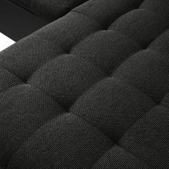 Fredriks Canapé panoramique Puntiro I - Tissu - Cuir synthétique Lilo / Tissu structuré Satur: Noit / Anthracite - Méridienne courte à droite / longue à gauche (vue de face) 61 Fredriks Canapé panoramique Puntiro I - Tissu - Cuir synthétique Lilo / Tissu structuré Satur: Noit / Anthracite - Méridienne courte à droite / longue à gauche (vue de face) -loftscape Boutique 1000021539 210614 18402000107 DETAILS P000000001000021539