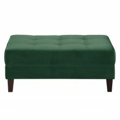 Jack & Alice Canapé d'angle Elnora - Vert foncé - Méridienne longue à gauche (vue de face) - Avec repose-pieds -loftscape Boutique 1000022208 180723 105304337 GALLERYIMAGES P000000001000022208