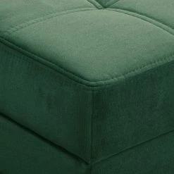 Jack & Alice Canapé d'angle Elnora - Vert foncé - Méridienne longue à gauche (vue de face) - Avec repose-pieds -loftscape Boutique 1000022208 180723 105304345 GALLERYIMAGES P000000001000022208