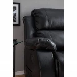 Modoform Fauteuil de cinéma Mendis (2 places) - Imitation cuir - Noir -loftscape Boutique 1000027315 201126 16525300005 MOOD DETAILS P000000001000027315 mood