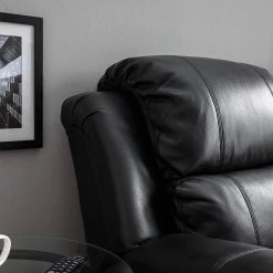 Modoform Fauteuil de cinéma Mendis (2 places) - Imitation cuir - Noir -loftscape Boutique 1000027315 201126 16525500006 MOOD DETAILS P000000001000027315 mood