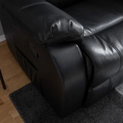 Modoform Fauteuil de cinéma Mendis (2 places) - Imitation cuir - Noir -loftscape Boutique 1000027315 201126 16525700007 MOOD DETAILS P000000001000027315 mood