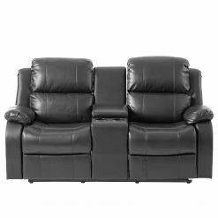 Modoform Fauteuil de cinéma Mendis (2 places) - Imitation cuir - Noir -loftscape Boutique 1000027315 201130 13573300225 DETAILS P000000001000027315