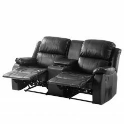 Modoform Fauteuil de cinéma Mendis (2 places) - Imitation cuir - Noir -loftscape Boutique 1000027315 201130 13573400229 DETAILS P000000001000027315