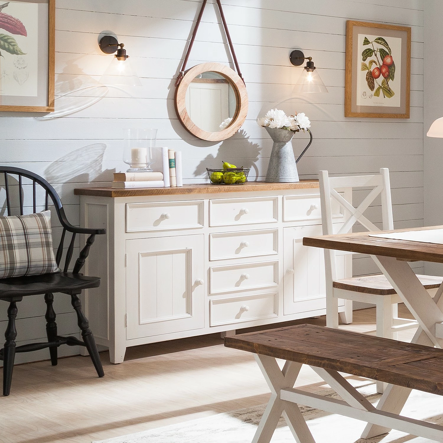 Maison Belfort Buffet Balignton I - Pin massif - Blanc 5 Maison Belfort Buffet Balignton I - Pin massif - Blanc – Image 3