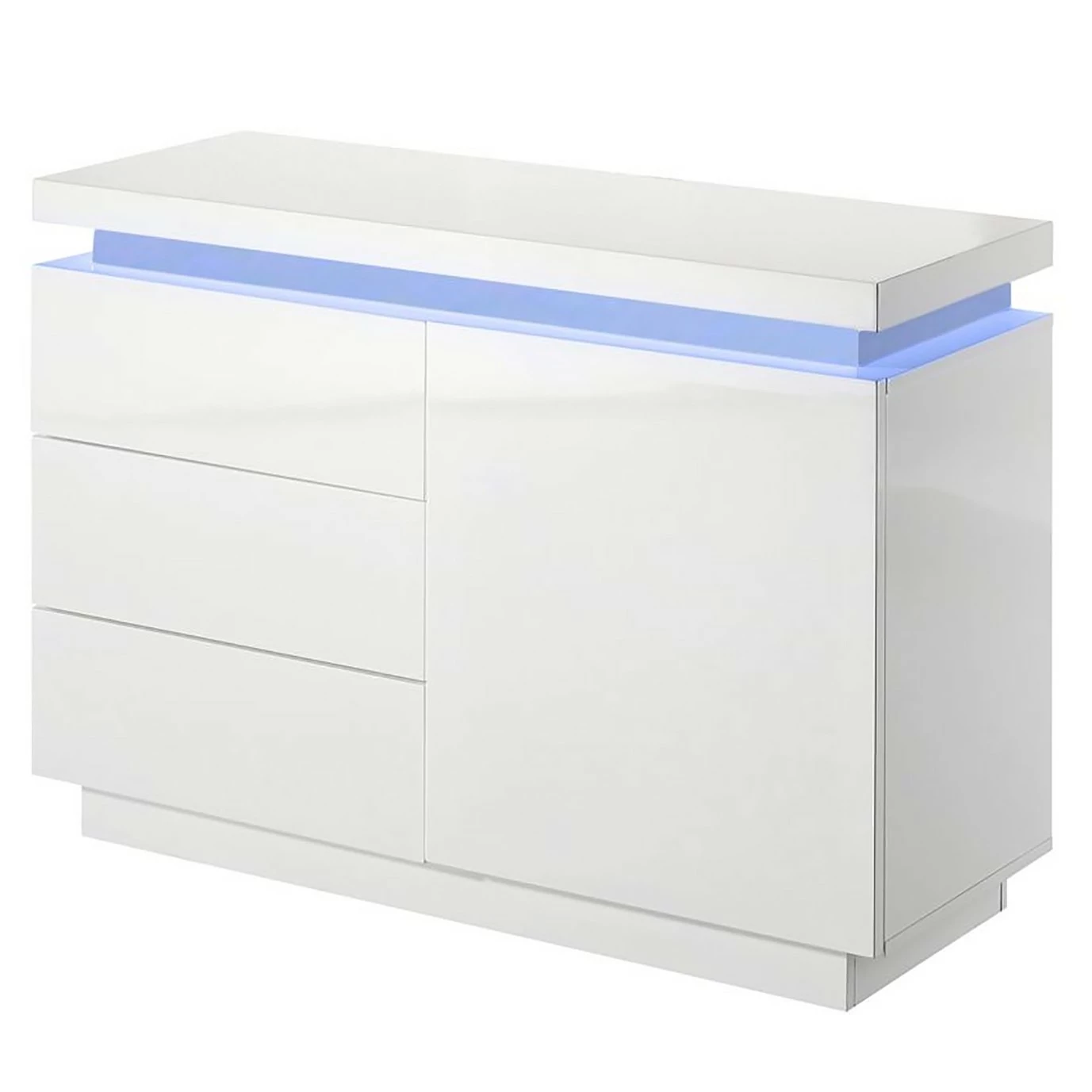 Fredriks Commode Emblaze II - avec éclairage - Blanc brillant 3 Fredriks Commode Emblaze II - avec éclairage - Blanc brillant