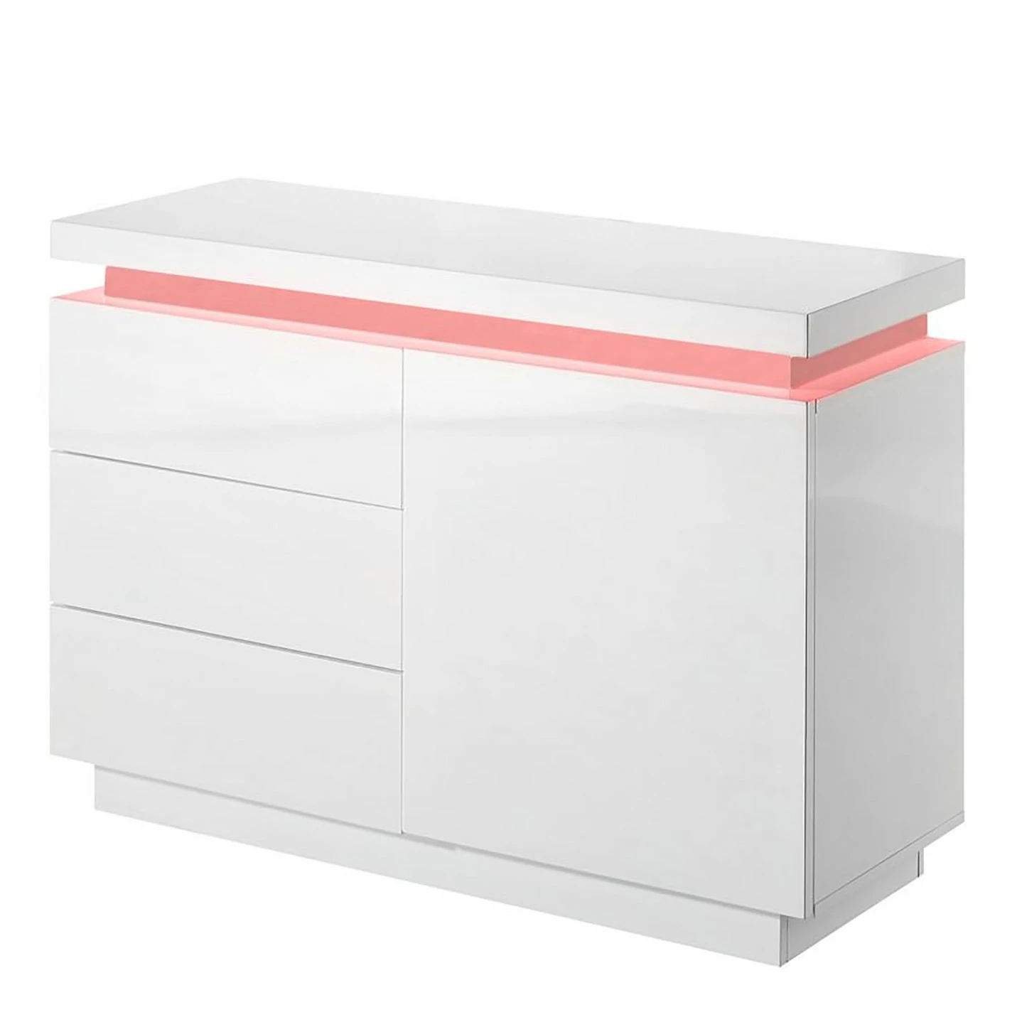 Fredriks Commode Emblaze II - avec éclairage - Blanc brillant 7 Fredriks Commode Emblaze II - avec éclairage - Blanc brillant – Image 5