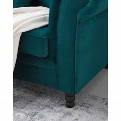 Jack & Alice Canapé York (3 places) - Tissu Chepi : Bleu pétrol -loftscape Boutique 1000031010 201127 16485000140 DETAILS P000000001000031010