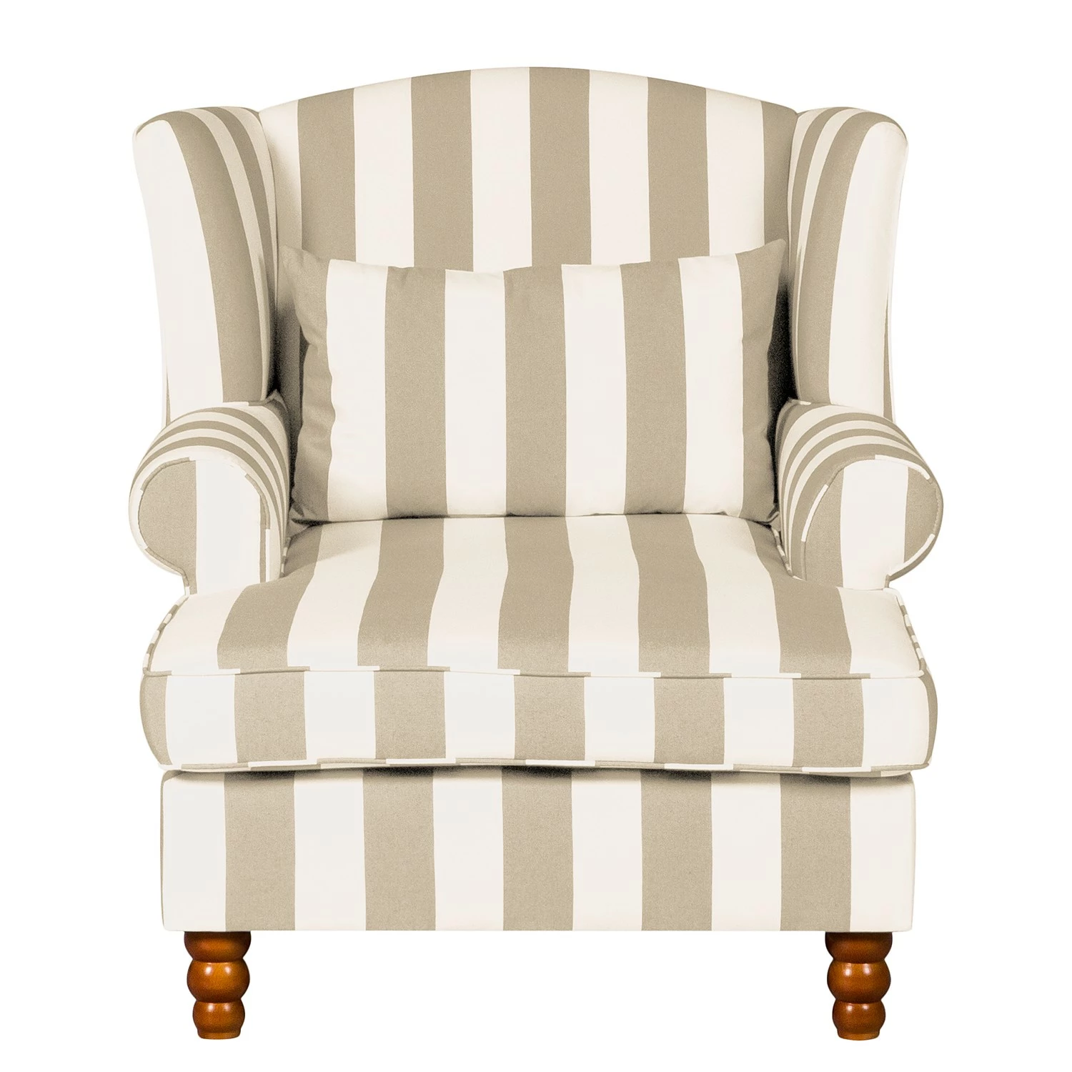 Maison Belfort Fauteuil à oreilles Sofia XXL - Beige / Blanc 5 Maison Belfort Fauteuil à oreilles Sofia XXL - Beige / Blanc – Image 3