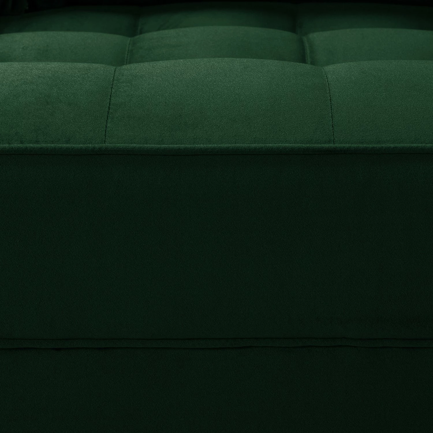 Eva Padberg Collection Canapé d'angle LAONA - Velours Pauno: Vert foncé - Méridienne courte à droite (vue de face) - Avec repose-pieds 15 Eva Padberg Collection Canapé d'angle LAONA - Velours Pauno: Vert foncé - Méridienne courte à droite (vue de face) - Avec repose-pieds – Image 13