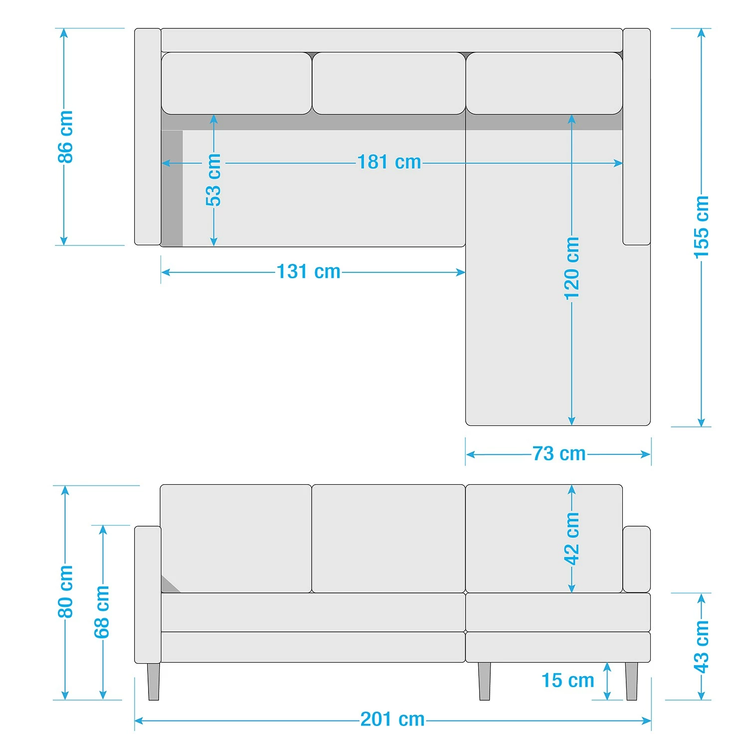 Eva Padberg Collection Canapé d'angle LAONA - Velours Pauno: Vert foncé - Méridienne courte à droite (vue de face) - Avec repose-pieds 20 Eva Padberg Collection Canapé d'angle LAONA - Velours Pauno: Vert foncé - Méridienne courte à droite (vue de face) - Avec repose-pieds – Image 18