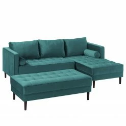 Eva Padberg Collection Banquette LAONA - Velours Pauno: Pétrole -loftscape Boutique 1000032251 220909 060 DETAILS P000000001000032251